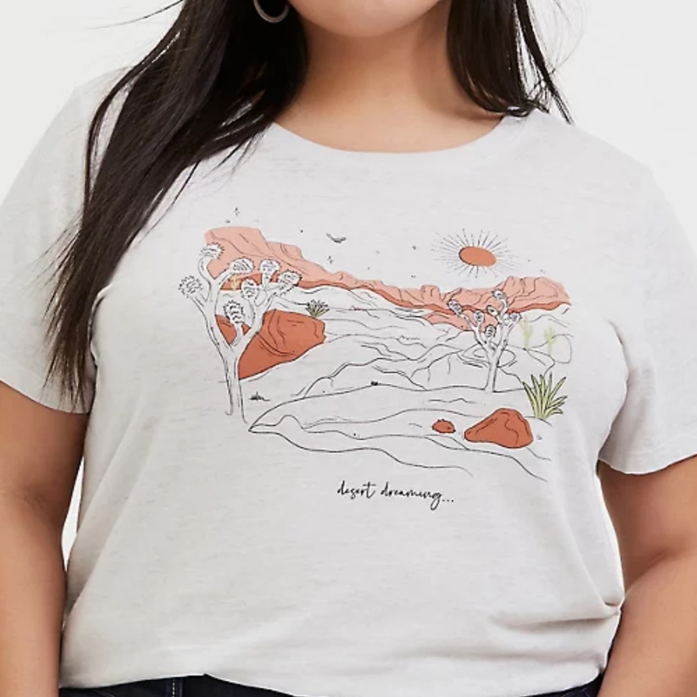 Torrid classic fit tee " desert dreaming"